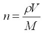 Calcul du nombre de moles pour un liquide