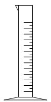 Schéma d'une éprouvette graduée utilisée en chimie