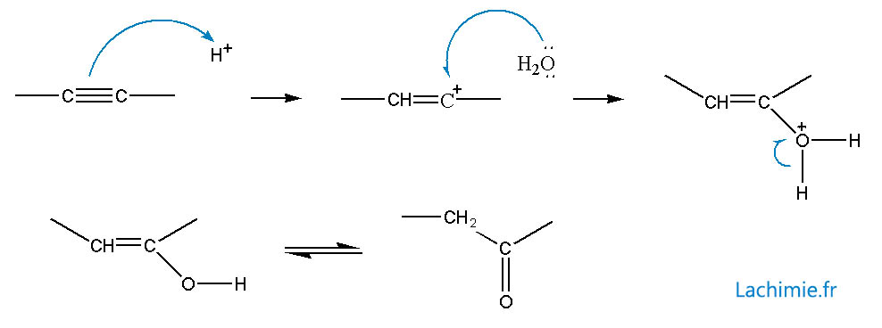 Addition d'eau sur les alcynes