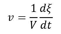 expression de la vitesse volumique