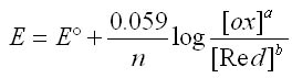 Equation de Nernst dans les conditions standard