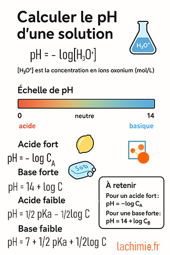 Infographie à télécharger avec les formules de calcul du pH